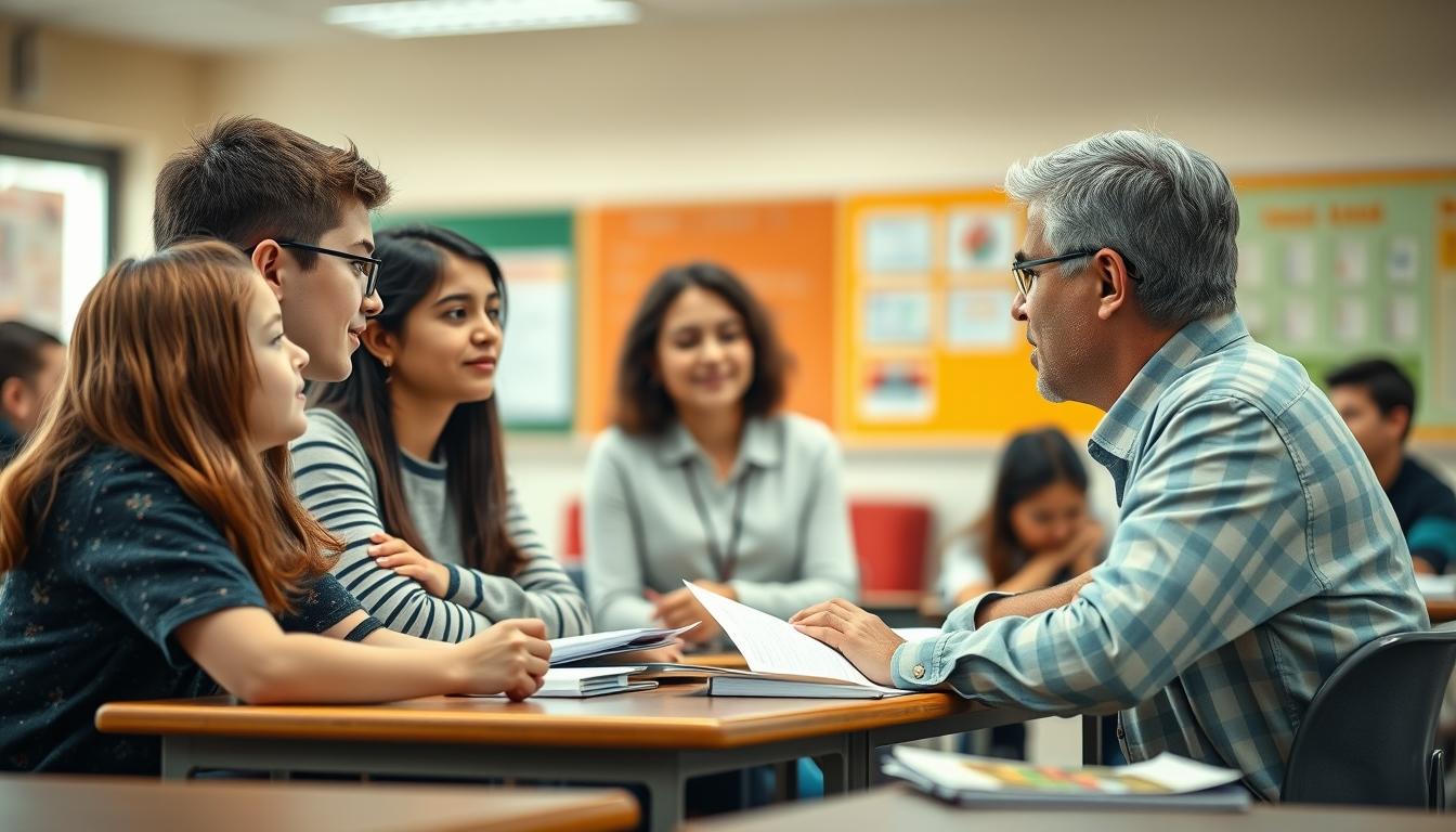 Students working in research laboratory